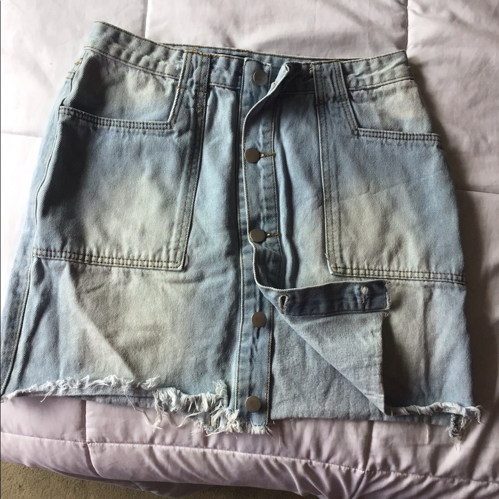 Denim mini skirt